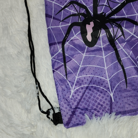 Purple Spider Drawstring Backpack - Picture 2 of 6